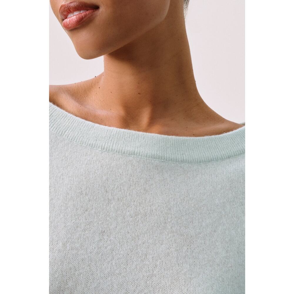 NakedCashmere AZALEA CASHMERE OFF THE SHOULDER SWEATER - JADITE M - Picture 4 of 9